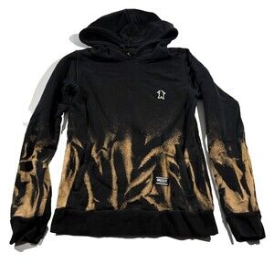 Grizzly Griptape Streetwear Hoodie Sweatshirt Black Dye Pullover Pocket Sz S